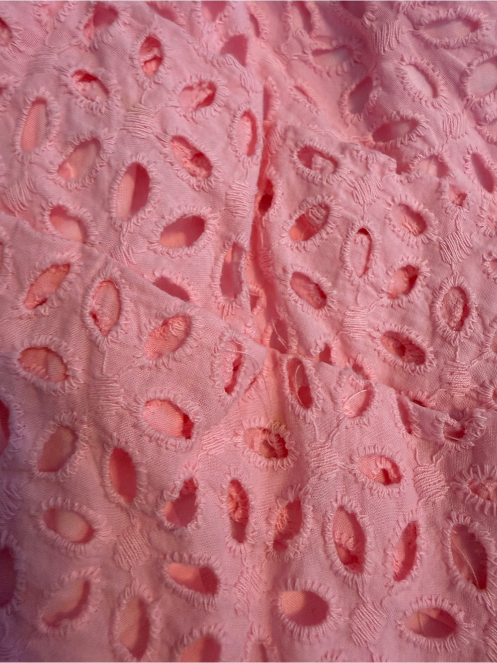 Lilly Pulitzer Pink Eyelet Peplum Bow Shoulder Top - Picture 7 of 8